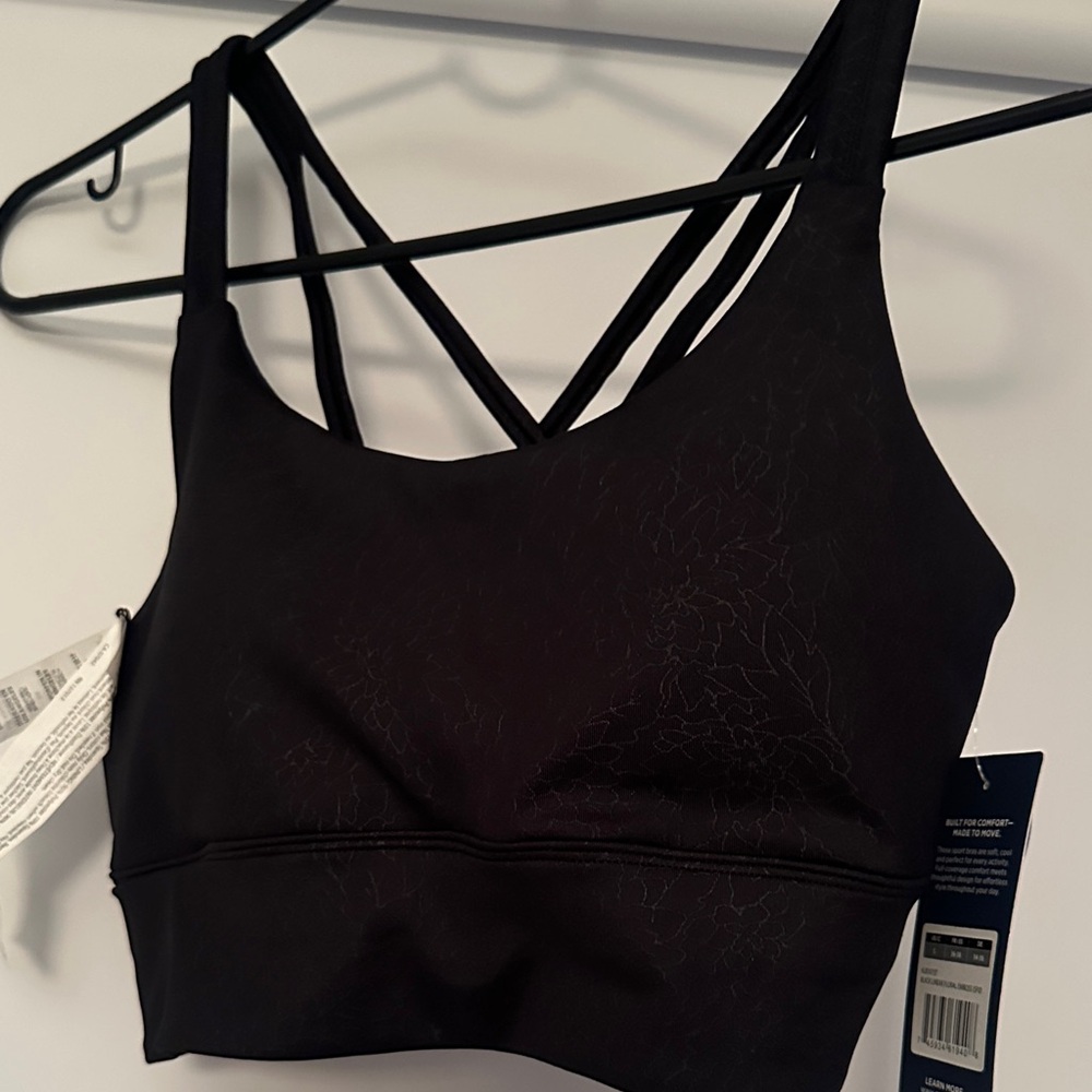 Maika Midnight Black Crisscross Sports Bra